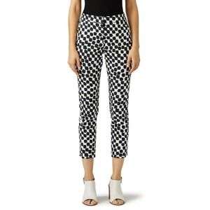 Trina Turk Moss Pants 2 Stretch Cotton Jacquard